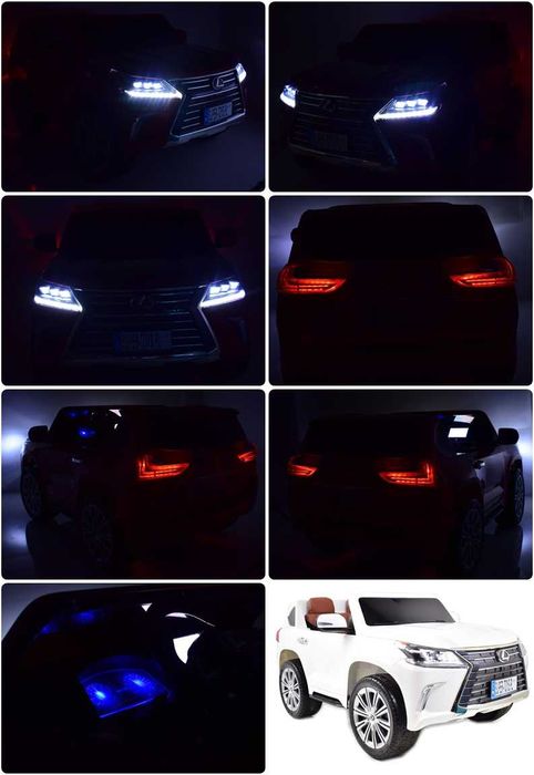 LEXUS LX-570 2X12V Pełna opcja Pasy Hamulec 3 prędkości Pilot Kluczyk