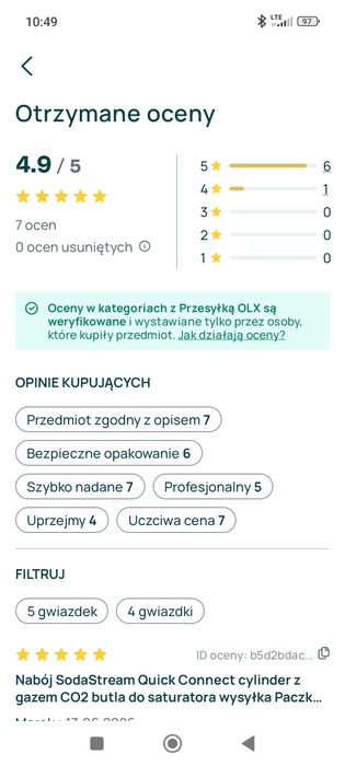 Sodastream nabój CO2 butla z gazem do sodastream.
