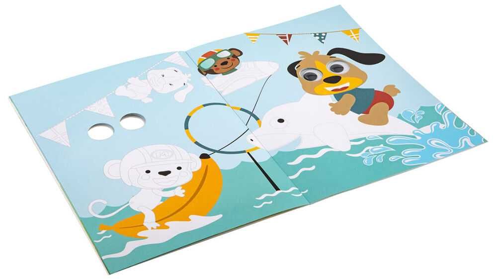 Kolorowanka A4 ruchome oczy dla dzieci