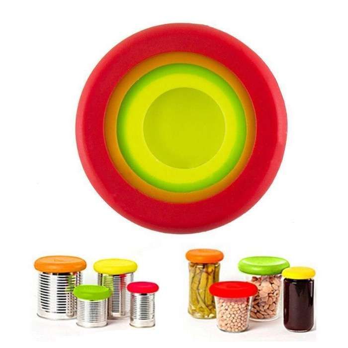 Conservador de alimentos em silicone . pack de 4 . Novos