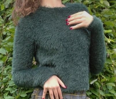 Sweterek butelkowa zieleń Mango