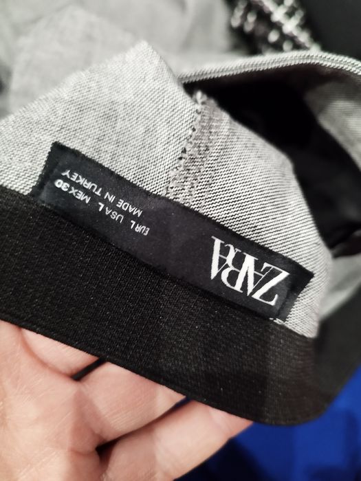 R.L Zara szare spodnie damskie chinosy z lampasem