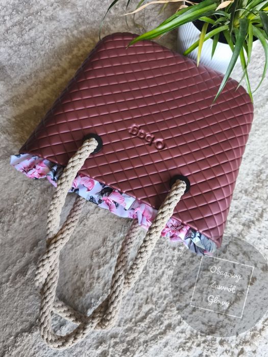 Nowa torebka obag mini matelasse pik bordo metal