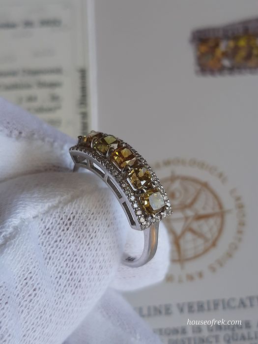 1,73ct pierścionek z brylantami / certyfikat / naturalnymi diamentami