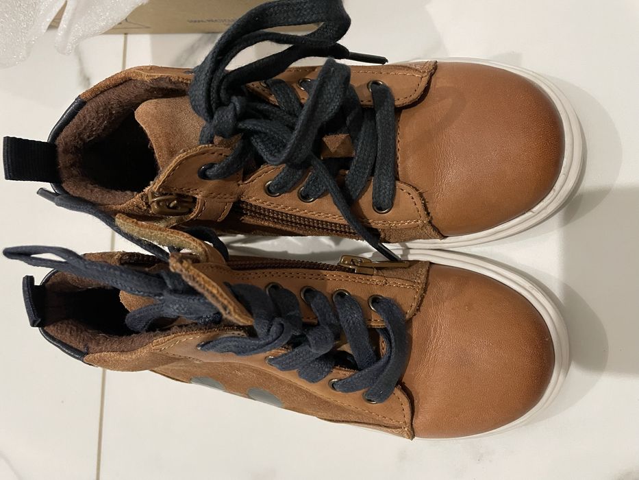 Sneakersy botki skórzane na zamek Disney Friboo 27