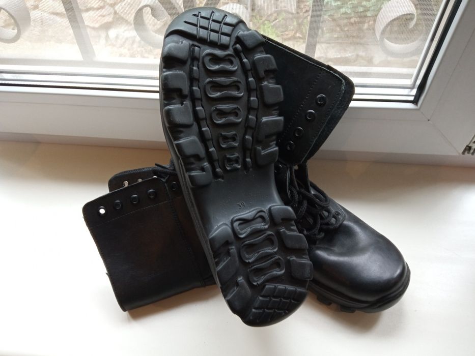 Берцы кожаные демисезон