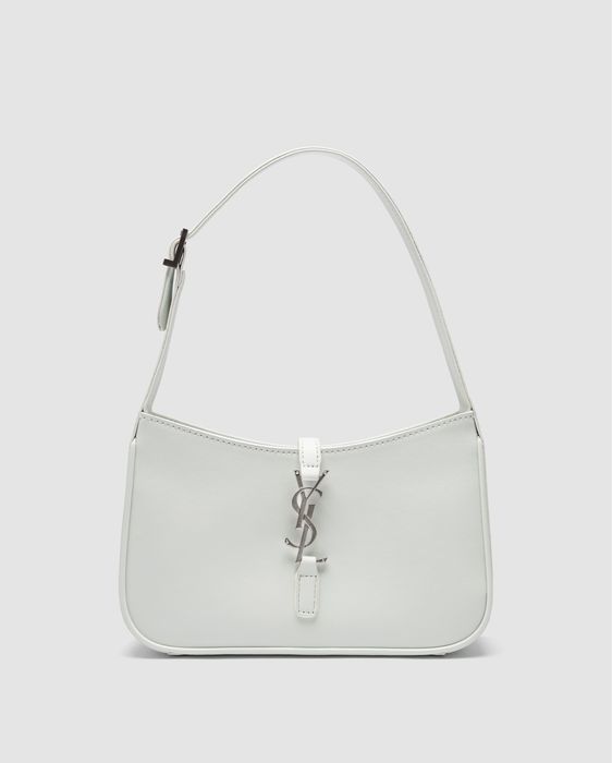 Сумка YSL Yves Yves Saint Laurent Hobo Le 5 a 7 Bag in White/Silver