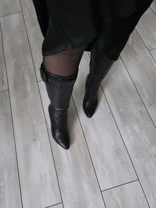 Жіночі зимові чоботи з натуральної шкіри 37 ( 24см)