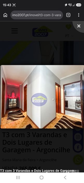 Apartamento t3 picoto