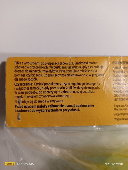 Piłka dentystyczna dla psa z wypustkami dla zwierząt chowanie smakołyk