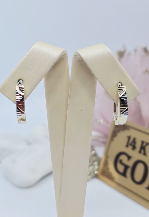 Złote kolczyki francuskie zapięcie próba 585 14k