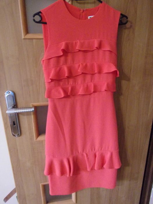 Elegancka koralowa sukienka damska Whistles 36 -opis