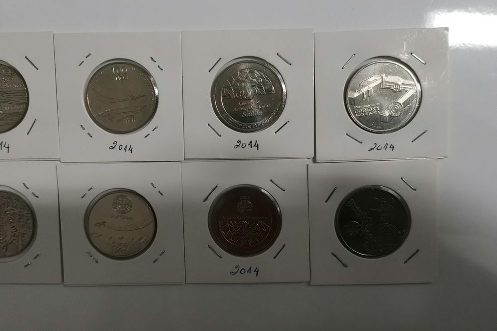 Conjunto das 6 moedas 2,5€ coleção  Portugal 2014