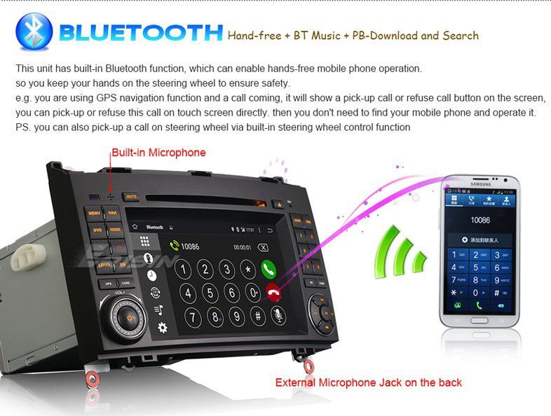 Auto-radio  2 din android 14 para Mercedes CLASSE A B W169 W245