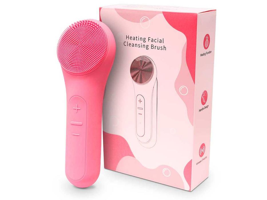 Звукова щітка для очищення обличчя heating facial cleansing brush