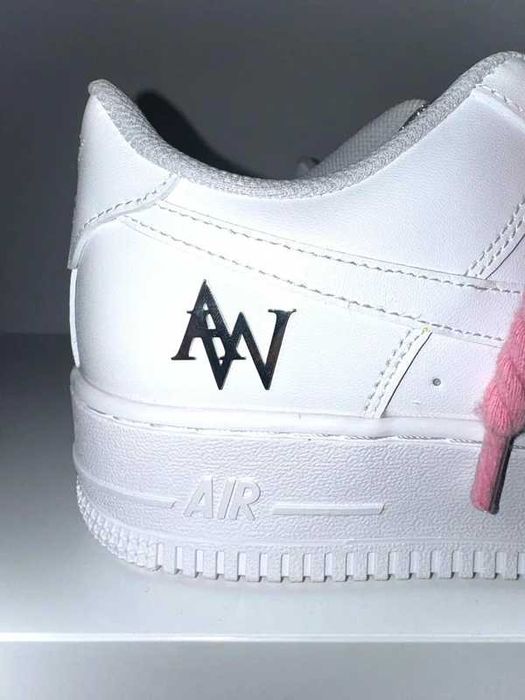 NIKE Air Force 1 Custom – Białe Premium z Unikalnymi Sznurowadłami