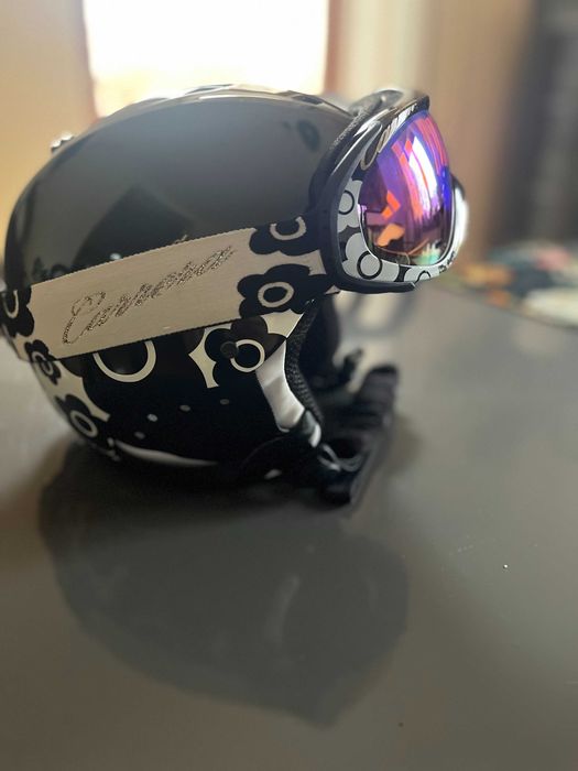 kask narciarski damski z goglami