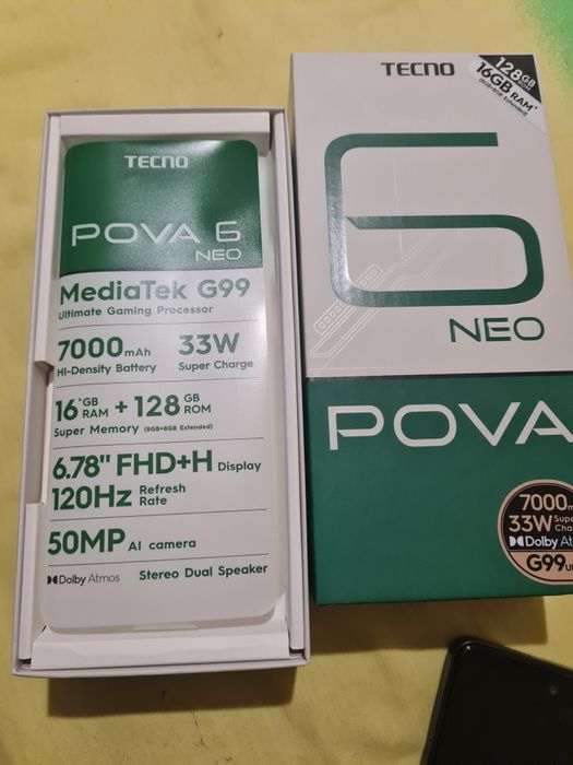 Телефон Tecno Pova 6 Neo 8/128 Speed Black
