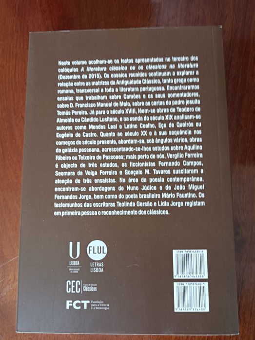 A literatura clássica ou os clássicos na literatura: Presenças clássicas nas literaturas de língua portuguesa