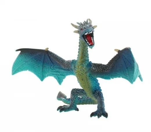 figurka bullyland latający smok 14x10cm zabawka niebieska
