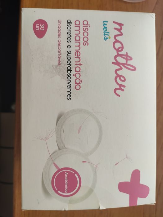 2unidades-protetores de mamilos MEDELA + 1caixa discos WELLS