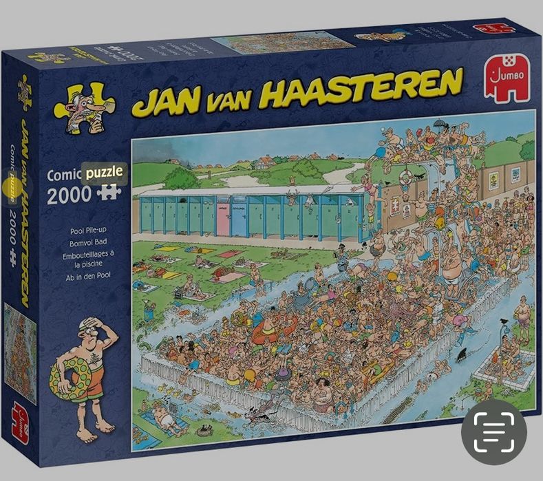 Comic Puzzle Jan Van Haasteren 2000 peças feito confusão na Piscina