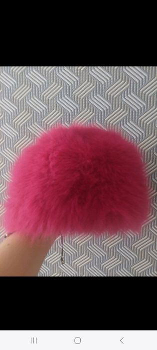 Czapka futrzana fuksja