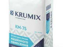 Машинна гіпсова штукатурка Krumix KM-75 та KNAUF MP-75. Л