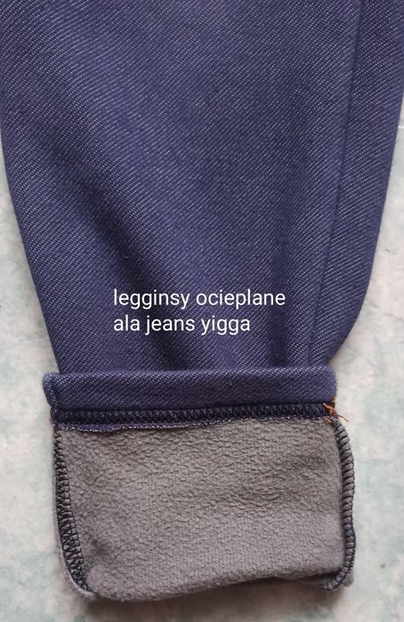 Legginsy dziewczęce ocieplane ala jeans.