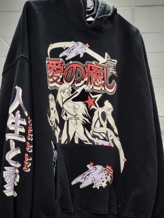 Худі аніме M 28 Bershka оверсайз ретро