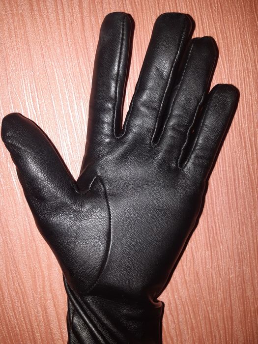 Перчатки кожаные длинные