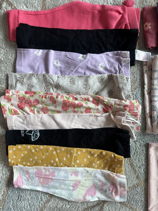 Paka ubrań dla dziewczynki 74 body pajace leginsy bluza