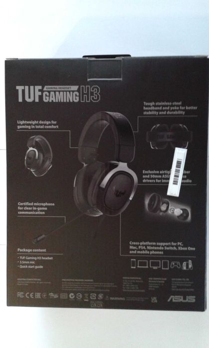 Słuchawki Asus tuf gaming H3 nowe gwarancja 24 miesiące