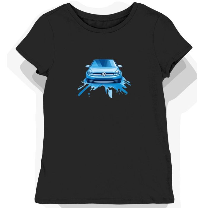 Koszulka damska czarna z Futurystycznym Logo VW M
