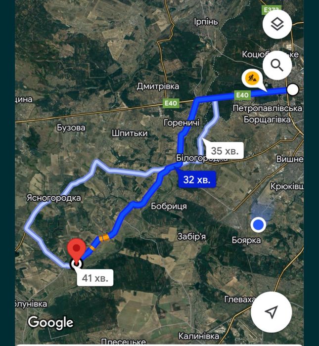 Новосілка Фасад 1.6Га Боярське ОТГ під забудову