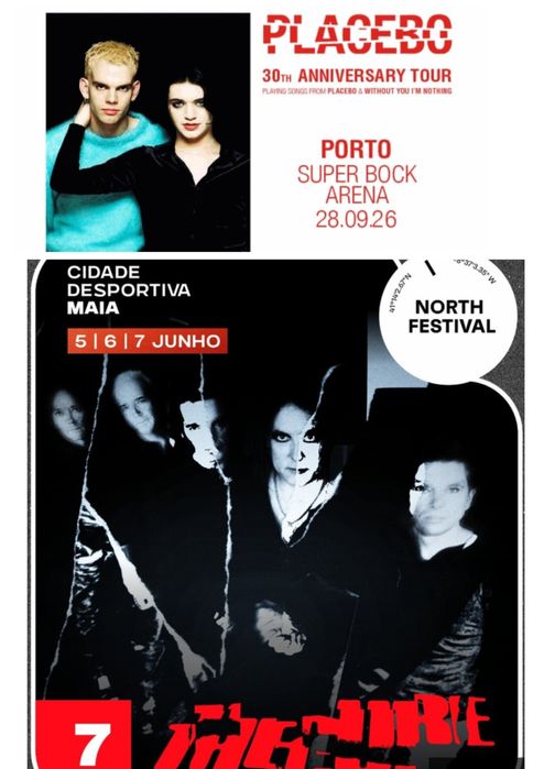 Troco bilhetes Placebo por The Cure