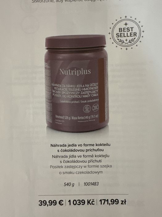 Posiłek zastępczy w formie szejka o smaku czekoladowym