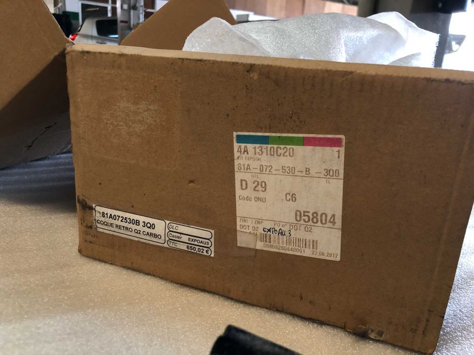 Capas de Espelho Retrovisor em Fibra de Carbono — Originais Audi