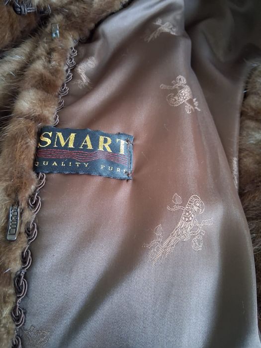 Kurtka brązowa z norek lekka