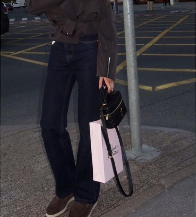 джинси плотні темно сині кльош