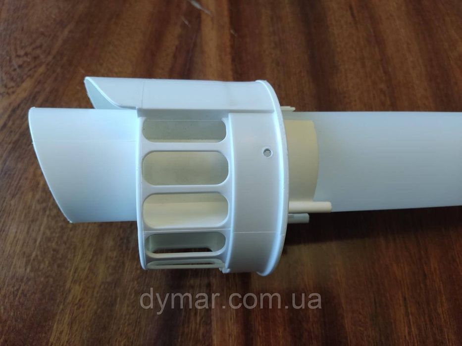 Наконечник для горизонтальних коаксіальних димоходів діаметром 60/100