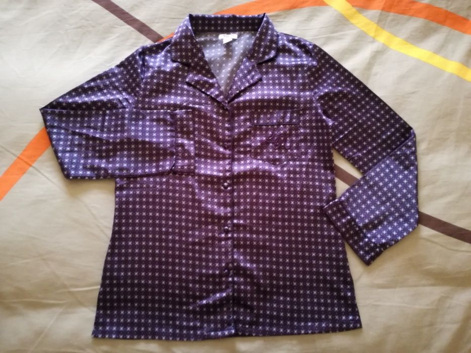 Pijama Cetim Azul Escuro, M