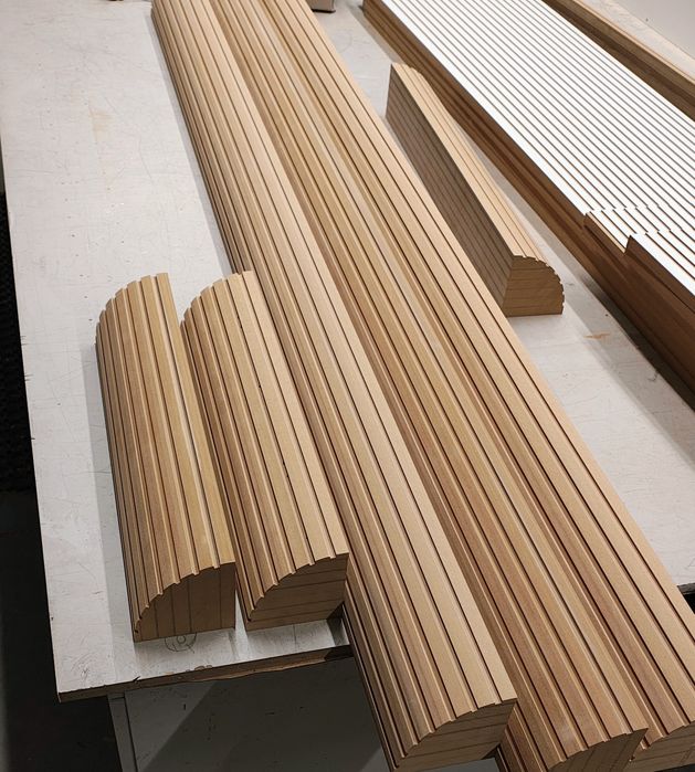 Fronty surowe MDF Tz plus, narożniki ryflowane