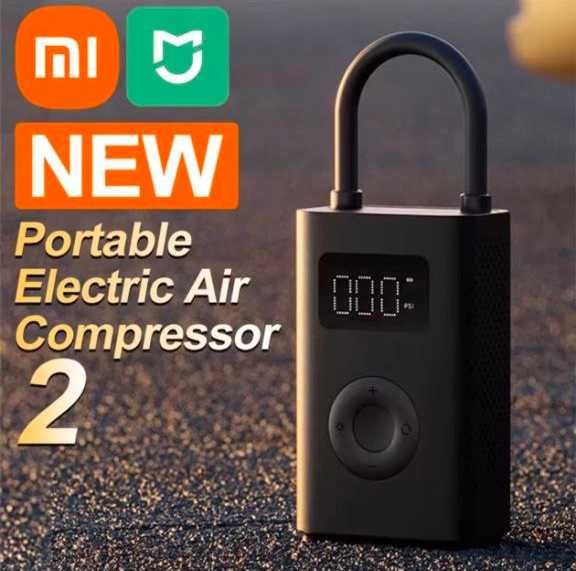 Xiaomi Mijia Air Pump 2, портативный насос для авто, вело/мото, мяча