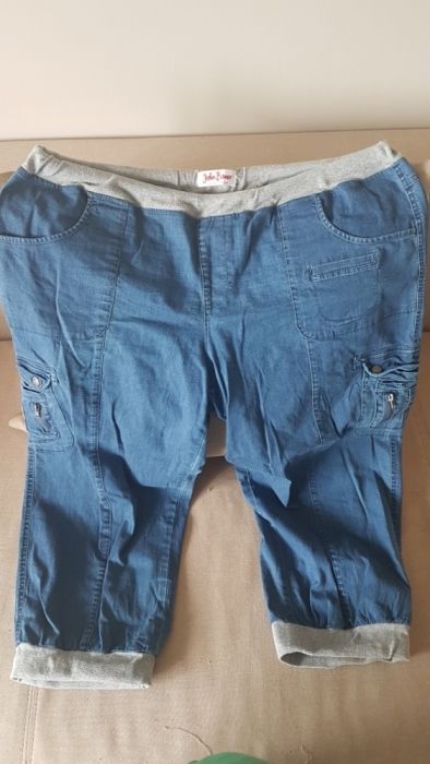 Spodnie jeansowe, rybaczki, jeansy 3/4 xxl jak nowe