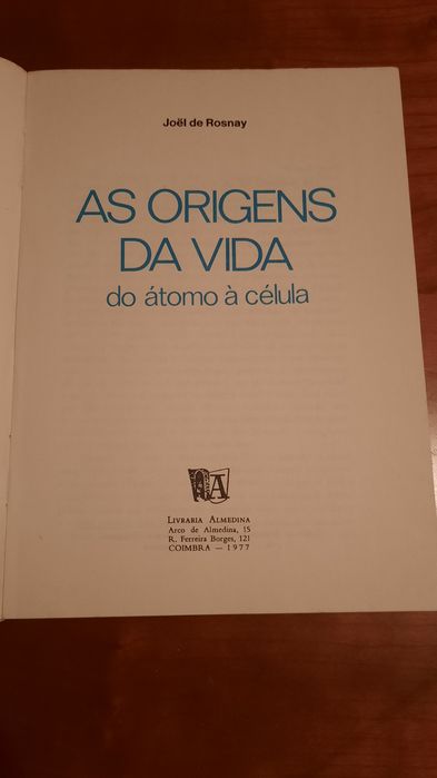 As origens da vida Joël de Rosnay