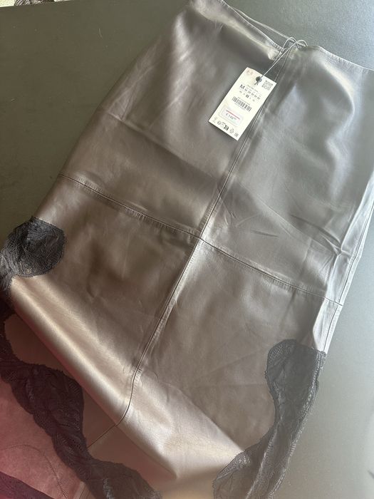 Спідниця 100% шкіра кожа Zara