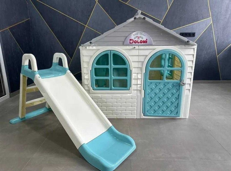 Будинок дитячий пісочниця гірка домик горка песочница