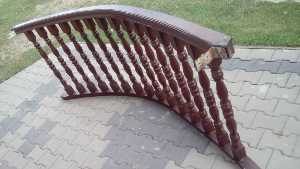 Balustrada drewniana balkonowa, poręcz balkonowa