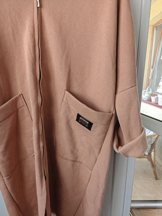 Ciepła bluza damska mocca xxl